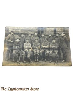 (Feld)postkarte 1918 13 Deutsche Soldaten teils sitzend 
