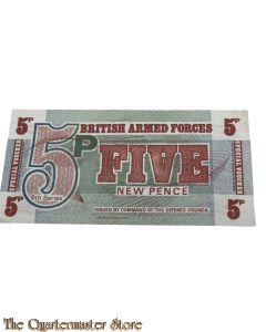 Voucher 5 New Pence British Armed Forces 1946-72