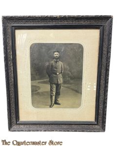 Large framed photo WW1 German soldier 