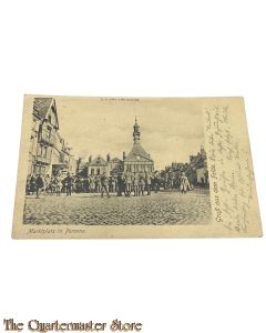 (Feld) Postkarte 1915 Marktplatz in Peronne