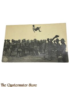 Postcard / Studio Photo US WW1 2 US Soldiers "Up in the Blanket"