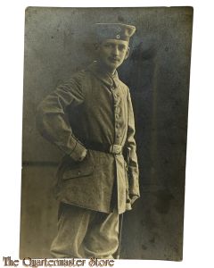 Studio  Photo 1916 Deutscher Soldat mit Kratchen