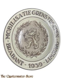 Aardewerk wandBord mobilisatie  Grenstroepen 1939 1-26-RI (Plate china commemorative 1939 Bordertroops)