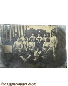 Postkarte/ Photo 1913 Group og German soldiers partly dressed in white uniforms