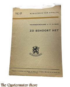 Voorschrift (Trainings Circulaire) no 17 "Zo behoort het" 1948