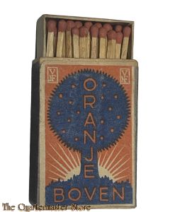 WW2 Lucifersdoosje met lucifers ORANJE BOVEN 