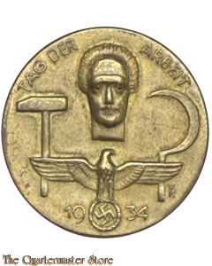 Spende Abzeichen Tag der Arbeit 1934  (Tinnie Tag der Arbeit 1934) Nolte