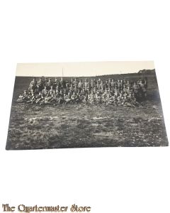 (Feld) Postkarte 1918 Grosse Gruppe Deutsche Soldaten im Feld 