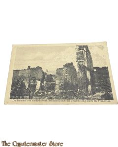(Feld) Postkarte 1917 Die Trümmer von Vaudesincourt (bei Reims) nach der Beschiessung durch die Franzosen