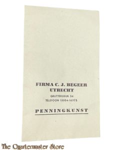 Papier Medaille enveloppe J.C. Begeer 