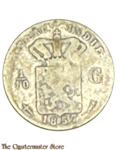 Coin - Nederlands Indië 1/10 Gulden 1857