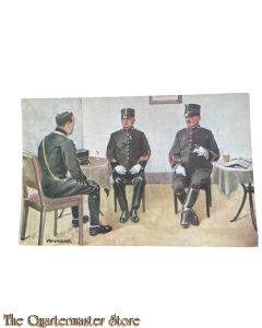 Prent briefkaart no 18 Artillerie, Onderofficieren