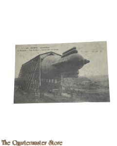 France - WW1 postcard no 49 Sports Aerostation, Le Dirigeable "Ville de Paris" rentrant dans son Garage 