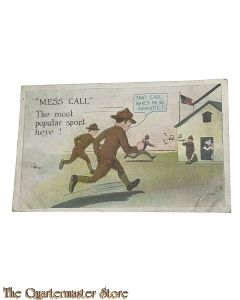 Postcard - 1918 Mess call ! The most popular sport here !