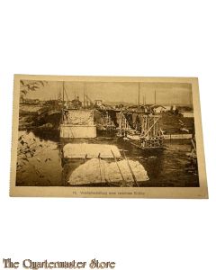 (Feld) Postkarte no 76 1914 Wiederherstellung einer zerstorten Brucke