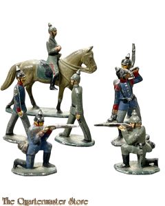 WK1 7x  Deutsche Zinn Soldaten/figuren (WW1 German 7x lead soldiers/figures)