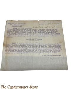 Belgie - 1916 Bevel tot het werken in Munitie gesticht te Londen