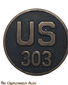 WW1 US Army 303e Regiment Collar Disc with nut