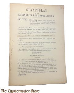 Staatsblad no 378 4 aug 1931 Militaire ambtenarenwet