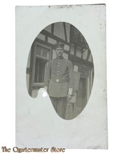 (Feld) Postkarte/Studiophoto 1914 Deutscher Soldat 