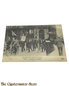 France - Postcard 1914 Le conflit Europeen en 1914 Paris- Un Cortege de Mobilses