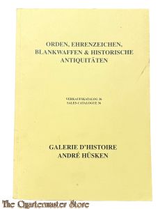 Book - André Hüsken Verkaufskatalog 36 Orden Ehrenzeichen Blankwaffen Historische Antiquiteten