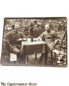 Postkarte/ Photo 1918 , 2 Deutsche Offiziere trinken Wein 
