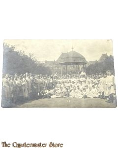 Photo 1917 Gruppe Deutsche Soldaten in weisse Kleidung