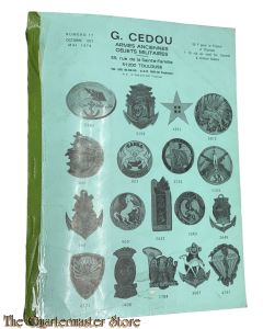 Book - G. CEDOU ARMES ANCIENNES OBJETS MILITAIRES French metal badges 