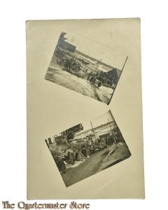 Postkarte/ Photo Winter 1915 Deutsche Soldaten mit artillerie 