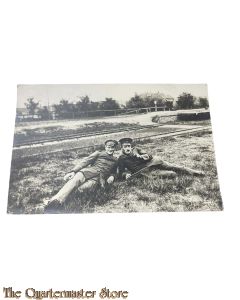 Postkarte/ Photo 1918 Zwei Deutscher Soldaten liegend