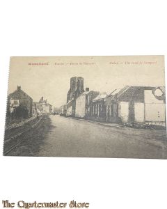 Postcard 1917 Middelkerke Ruines Route de Nieuport 