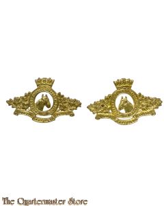 Pair Collar badges Princess Louise's Dragoon Guards, 1st Canadian Infantry Division