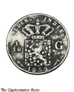 Coin - Nederlands Indië 1/10 Gulden 1855