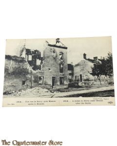 France - Postcard 1914 A street in Barcy (near Meaux) after the battle