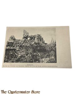Feld (postkarte) 1917 Craonne. Ein Teil der Trümmer von Hurtebise. Rechts und links der Straße zerstörte Drahthindernisse