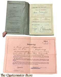 Wehrpass 196/7/3  Berlin Schoneberg mit Wehrpass notiz 