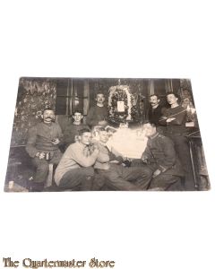 (Feld) Postkarte/Studiophoto 1917 Weihnachten Gruppe Deutsche Soldaten