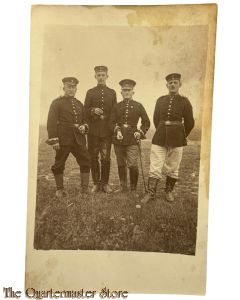 (Feld)postkarte 1915 4 Deutsche Soldaten 1 mit Sabel