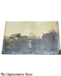 Photo 1917 Deutsche Soldaten zugesprochen von einem Offizier