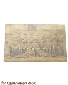Photo 1917 Gruppe Deutsche Soldaten einer Artillerie Abt