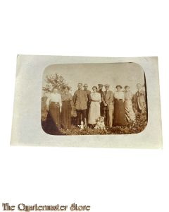 Postkarte/ Photo 1914 Deutsche Soldaten  mit Familie