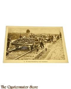 (Feld) Postkarte no 71 1914 Ein neuer Schienenweg durch Feindesland
