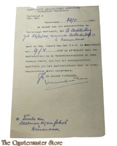 Brief 1943 Gew Arb Bureau Amersfoort