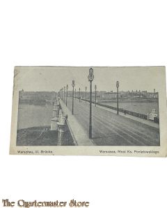 Postkarte/ Photo 1917 Warschau III Brucke Machinengewehr ausbildung 