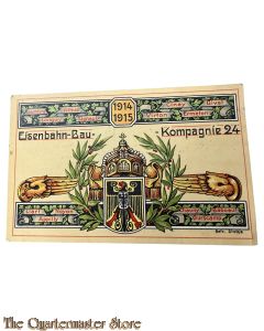 Postkarte 1915  Eisenbahn-Bau-Kompagnie 24