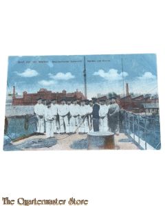 (Feld) Postkarte 1914 Gruss von der Marine. Seemannischer Unterricht. Splitsen und Knoten 