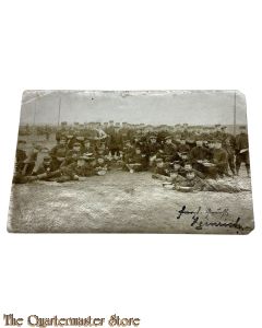 (Feld) Postkarte/Studiophoto 1903 Grosse gruppe Deutsche Soldaten Essen 
