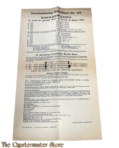 Bonaanwijzing  Distributiekring  Amersfoort no 429 2e week 4e periode 25 t/m 31 maart 1945