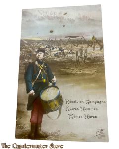 France - WW1 Postcard Reveil en Campagne, Autres Hommes , Memes Heros